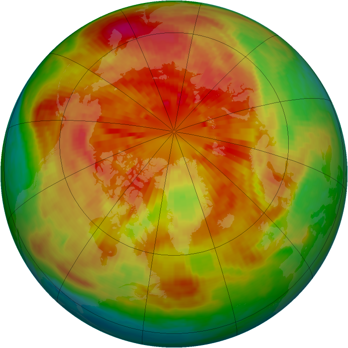 Arctic ozone map for 17 March 2001